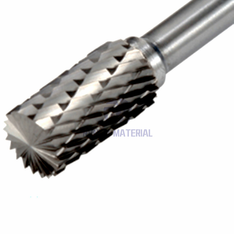Single or Double Cut Solid Tungsten Cylindrical Carbide Rotary Wood Cutting Carving Tool Burrs for Wood Metal Cutting and Carving