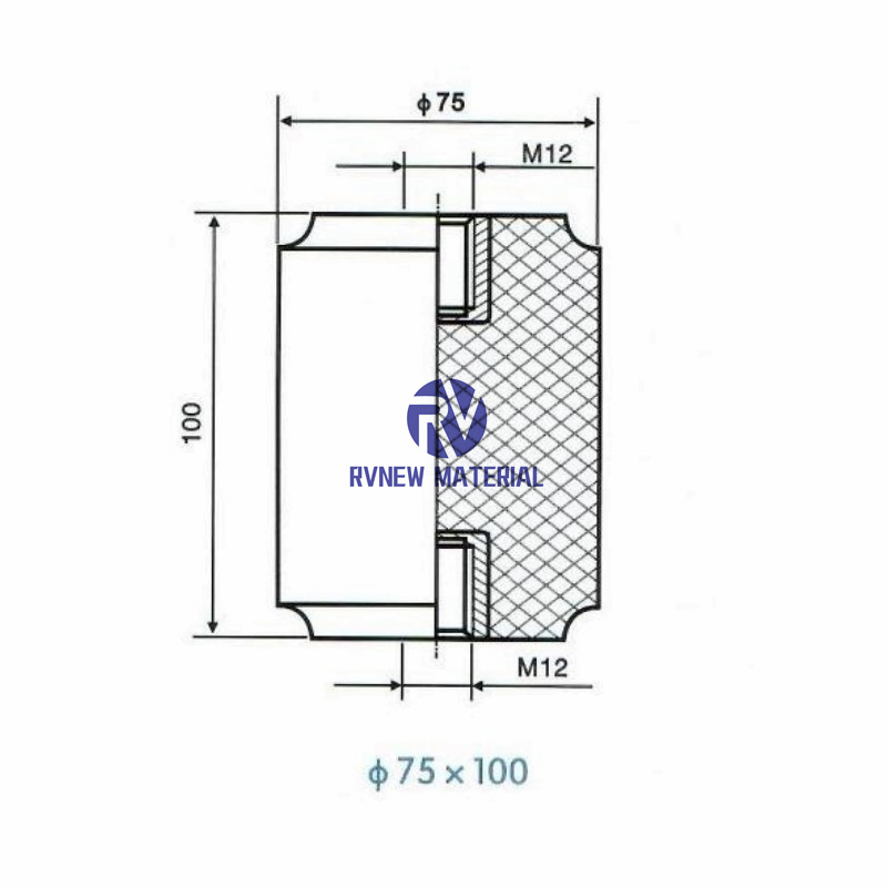 6KV 75×100 M12 High Voltage Insulator Epoxy Resin Red Station Post Insulator