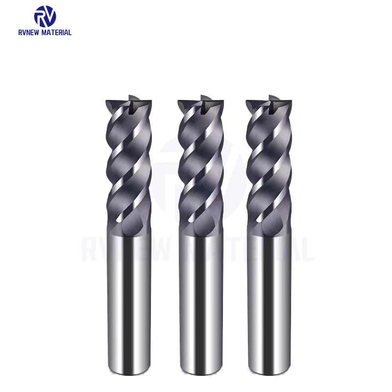 Tungsten Carbide 4 Flute End Mill For Steel