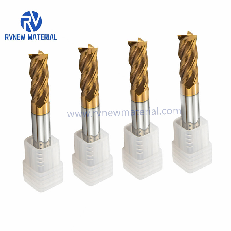 Square Mill Cutter Ball Nose 4 Flutes Solid Carbide Ball Nose Endmill for Stainless Steel
