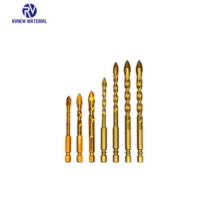 Hex Shank Cross Carbide Tip Glass Drill Bits for glass
