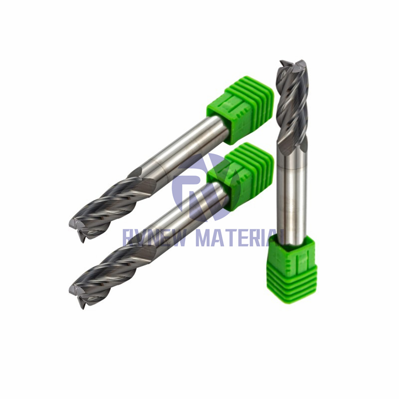 Solid Carbide 4 Flute End Mill for High Hardness 
