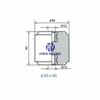 60×60 Low Voltage Insulator Epoxy Resin Insulator With Rod 