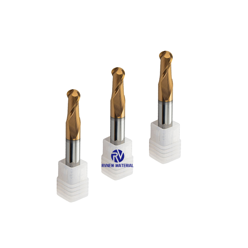 2 Flutes 55HRC solid carbide milling cutter ball nose end mill tungsten carbide milling tool