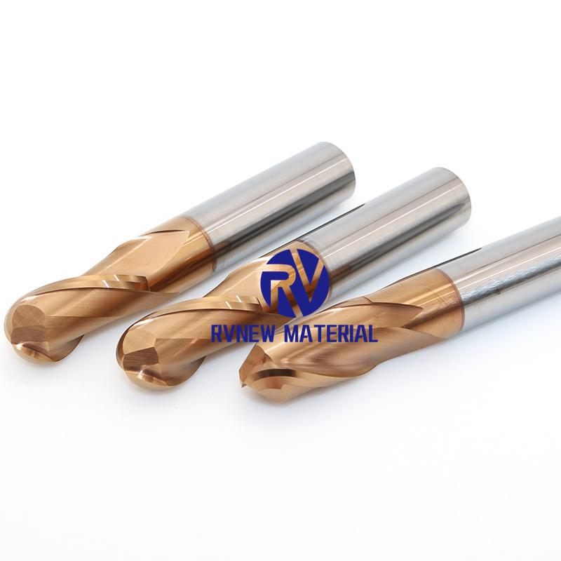 Solid Carbide 2 Flute Ball Nose End Mill for Super High Hardness